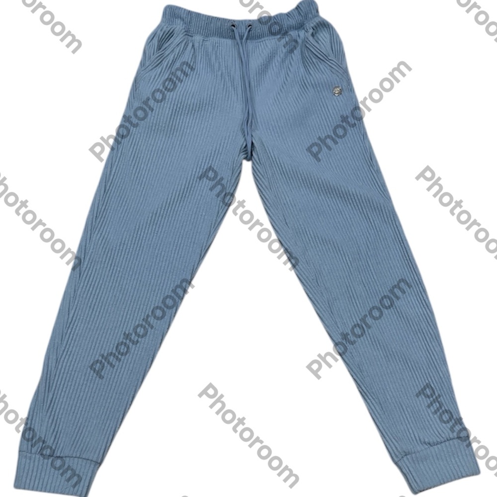 JONES NEW YORK BABY BLUE CHENILLE RIBBED LOUNGE PANTS SIZE SMALL